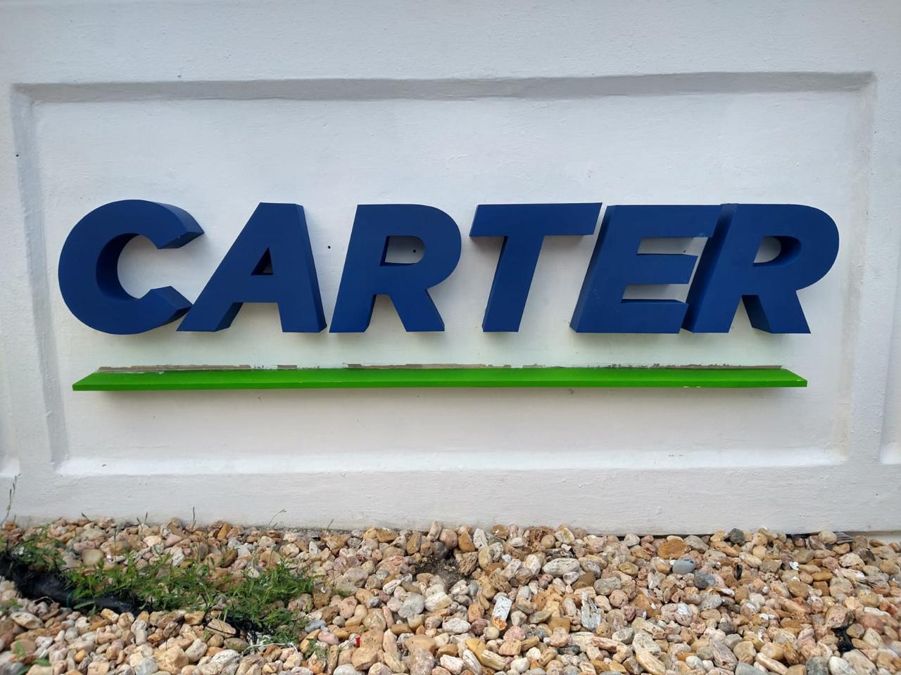 Letrero Carter con lámina 3D