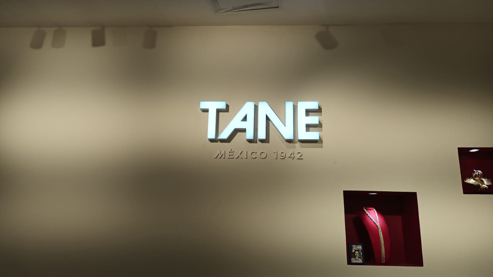 Letrero TANE con LED blanco