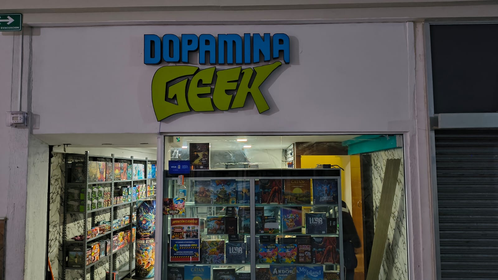 Letrero Dopamina Geek con LED de color